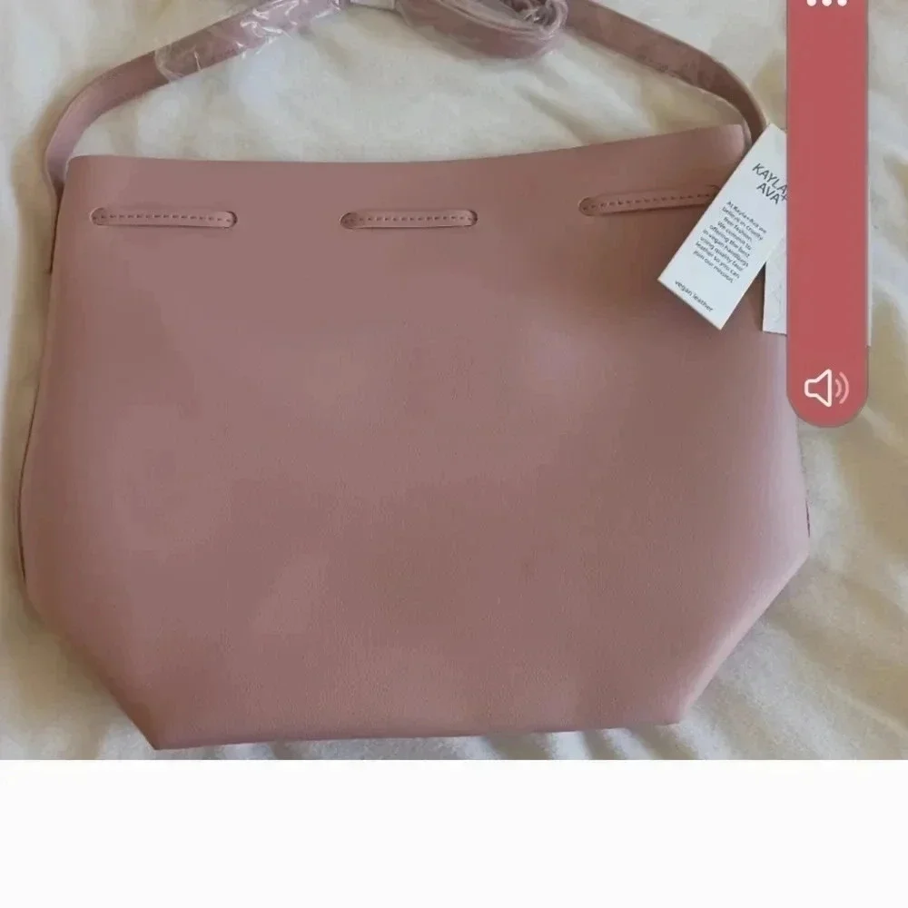 NWT Kayla+Ava dusty pink vegan leather satchel